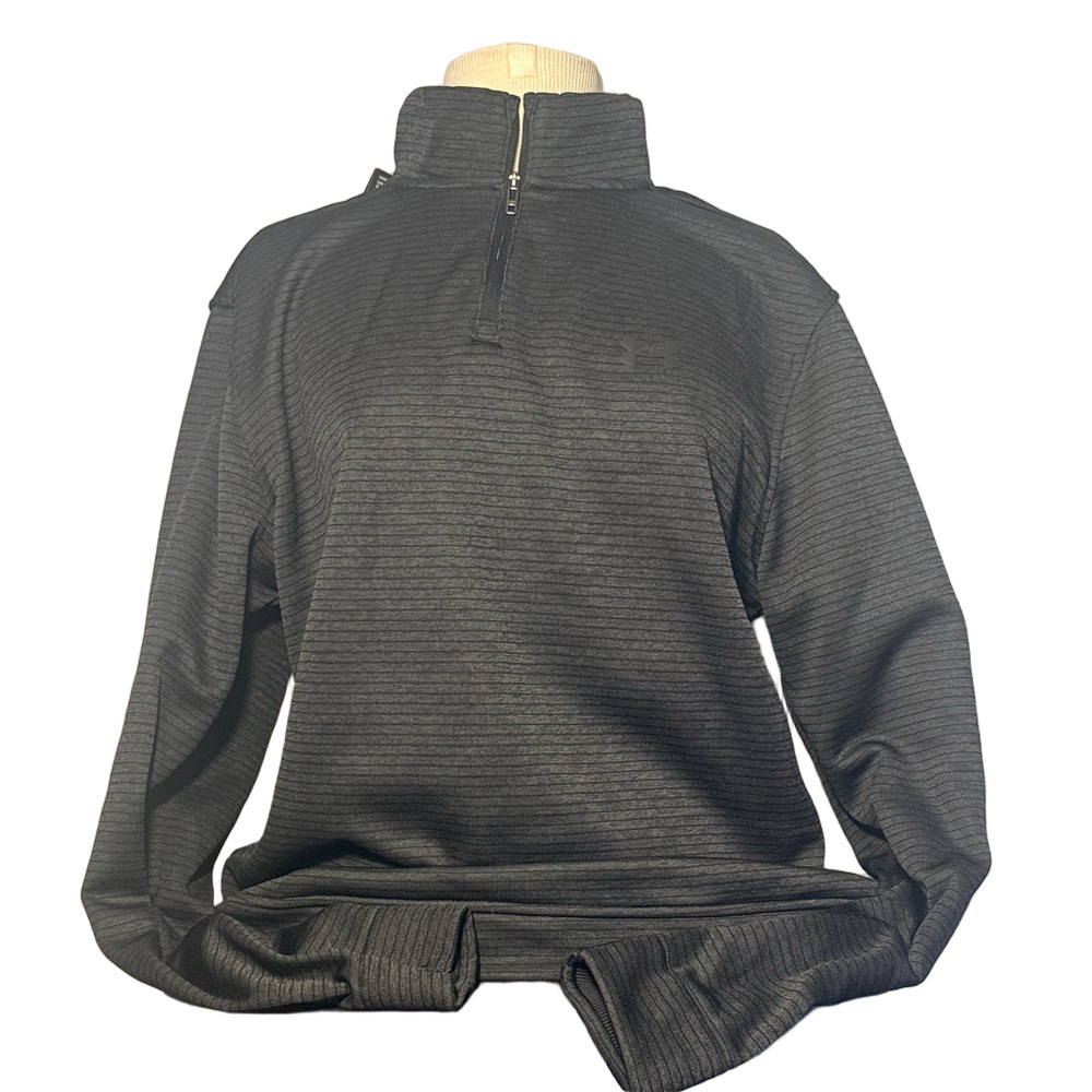 NWT Under Armor Men's Dark Gray Quarter-Zip Sweater Size Large